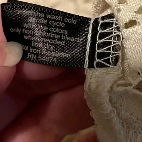 The Limited Women‎ Small Blouse Cream Cotton Lace Floral Whimsy Fairy Classic - Picture 7 of 9